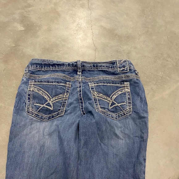 Amethyst Jeans Women's Size 7 Bootcut Flared Denim Pants Embellished Pockets - Picture 4 of 4